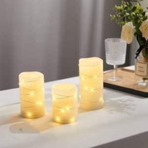 الشموع الآمنة مع اضاءة Mini light