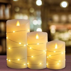 الشموع الآمنة مع اضاءة Mini light