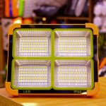 Solar & USB Rechargeable LED Searchlight – Portable Outdoor Camping Lamp