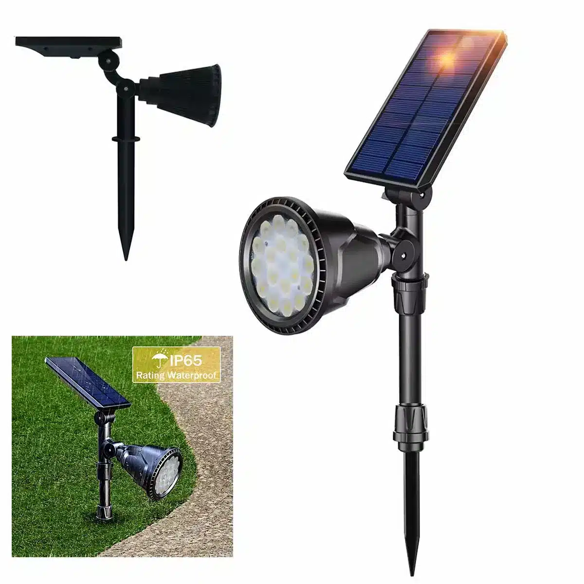 Outdoor Solar Security Lights, 600LM, Waterproof