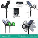 Outdoor Solar Security Lights, 600LM, Waterproof - 18 LEDs Adjustable Brightness for Gardens & Entrancesكشافات شمسية خارجية قوية 600 لومن مقاومة للماء – 18 LED بإضاءة قابلة للتعديل للحدائق والمداخل