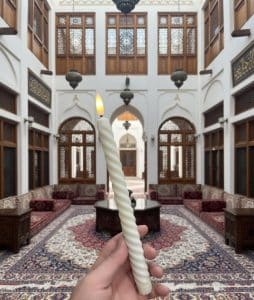Elegant decorative candles, 25 cm long, suitable for Ramadan and special occasions, without a real flame