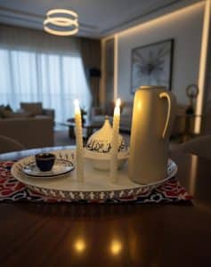 Elegant creamy decorative candles, battery-operated, safe for indoor use and bedrooms