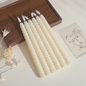 Heat-free battery-operated decorative candles that add a warm and luxurious atmosphere to dinners and family gatherings