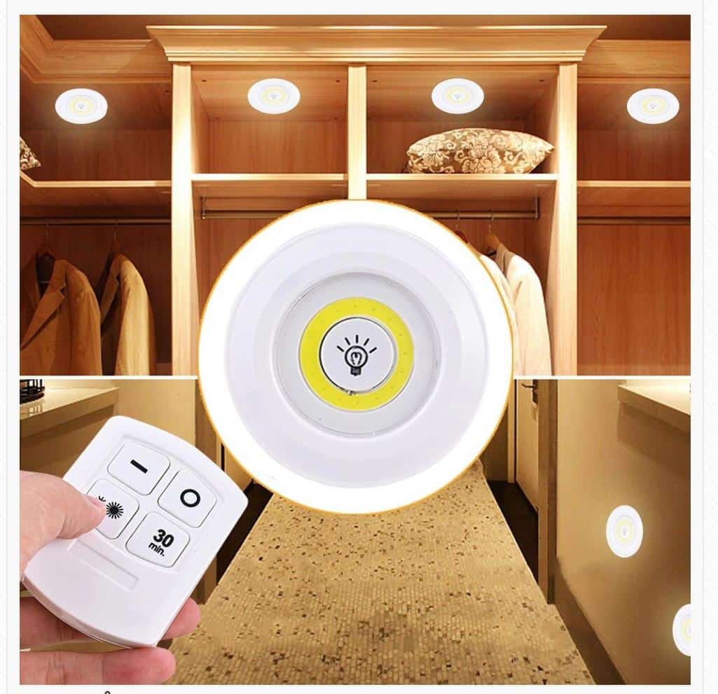 إضاءة LED لاسلكية مثبتة داخل خزانة ملابس